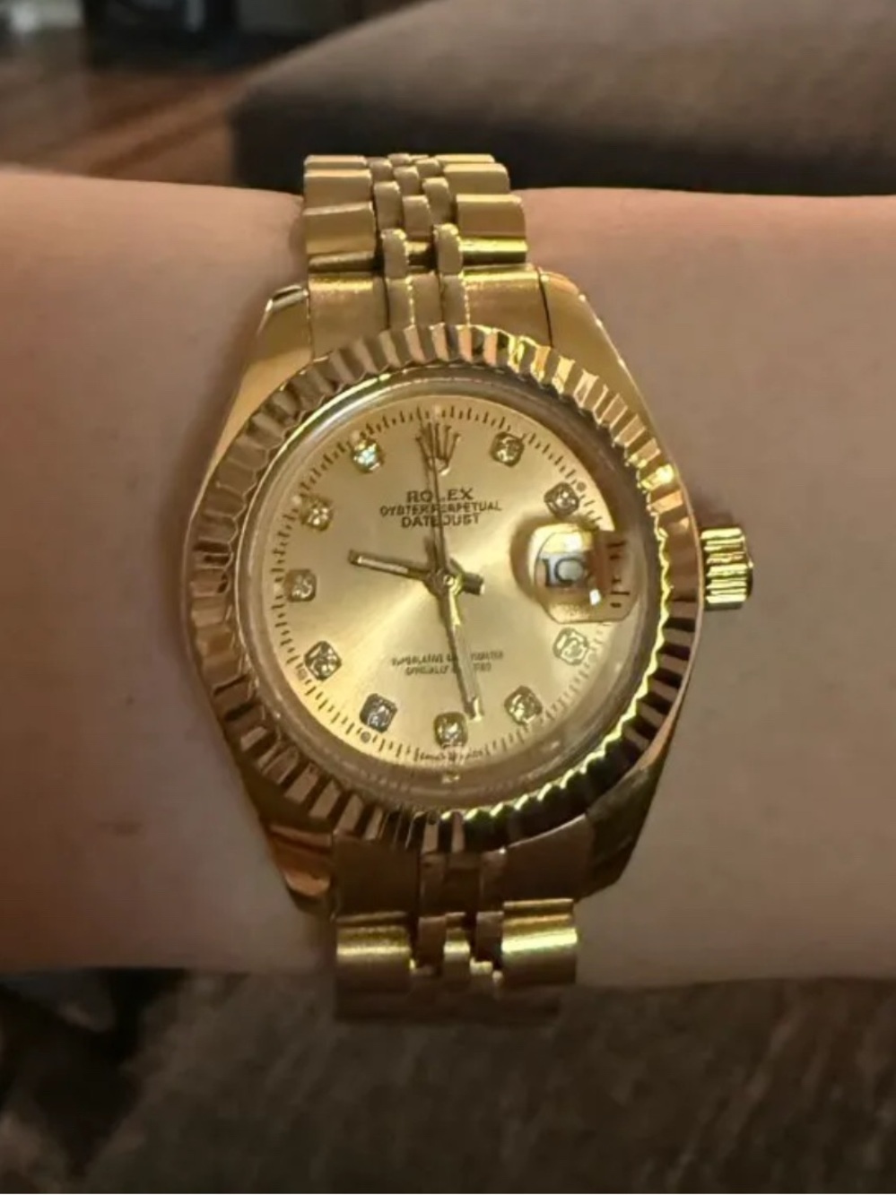 Women's Gold Dial Watch